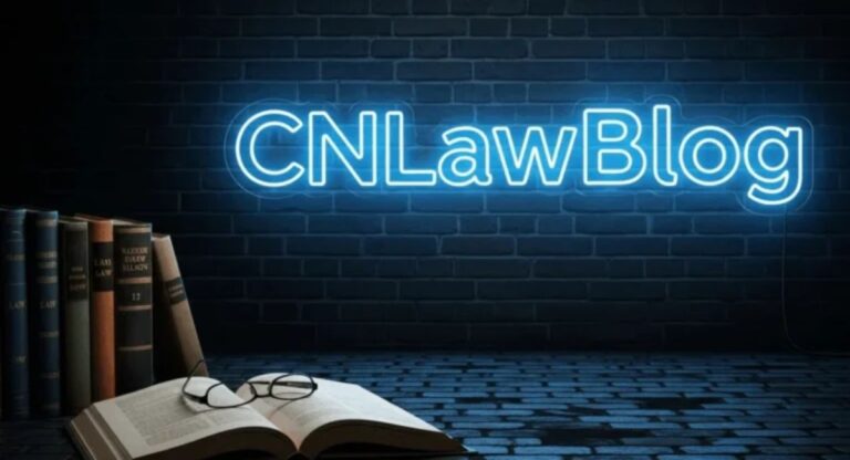 “cnlawblog homepage showing simplified Chinese law articles
