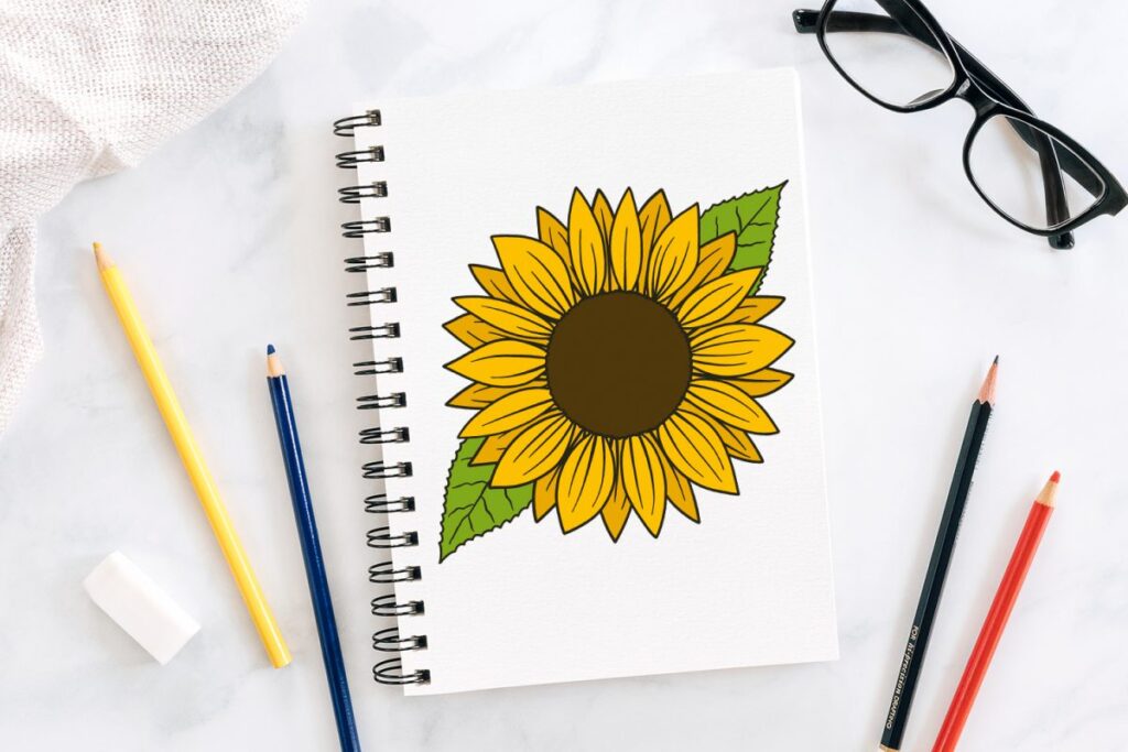 Different Styles of Drawing a Sunflower