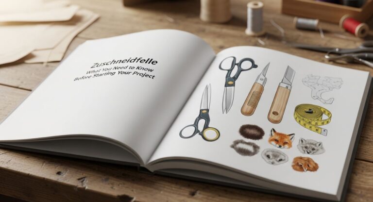 High-quality Zuschneidfelle cutting mat on a workspace for precision crafting and sewing projects